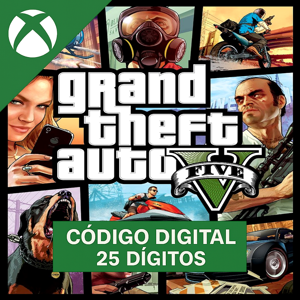 Grand Theft Auto V Xbox Series X|S REGIÃO - Código 25 Dígitos