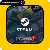 Membro YouTube – Ganhe 1 Jogo Steam por Mês
