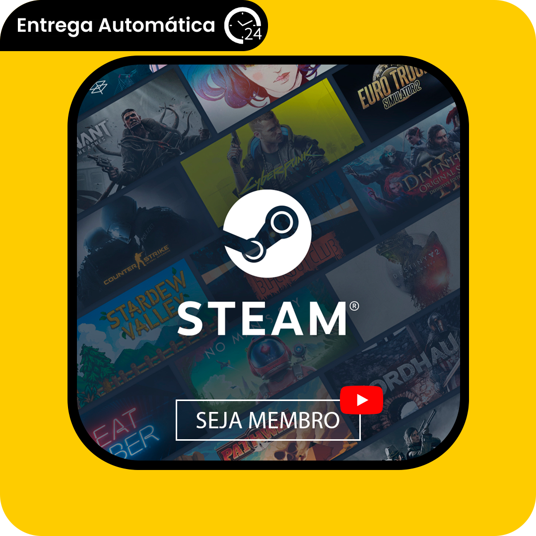 Membro YouTube – Ganhe 1 Jogo Steam por Mês